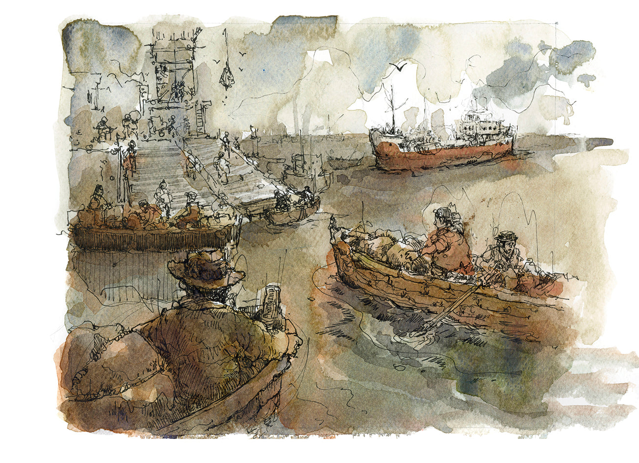 Lanchas en la bahia. Novela grafica.